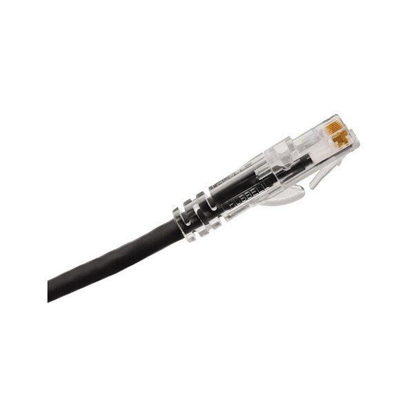 Hubbell Premise Wiring CBL ASSY MOD 24-4PR STRANDED, CAT6A T568A/B 3FT, BLACK NEXTSPEED HC6ABK03